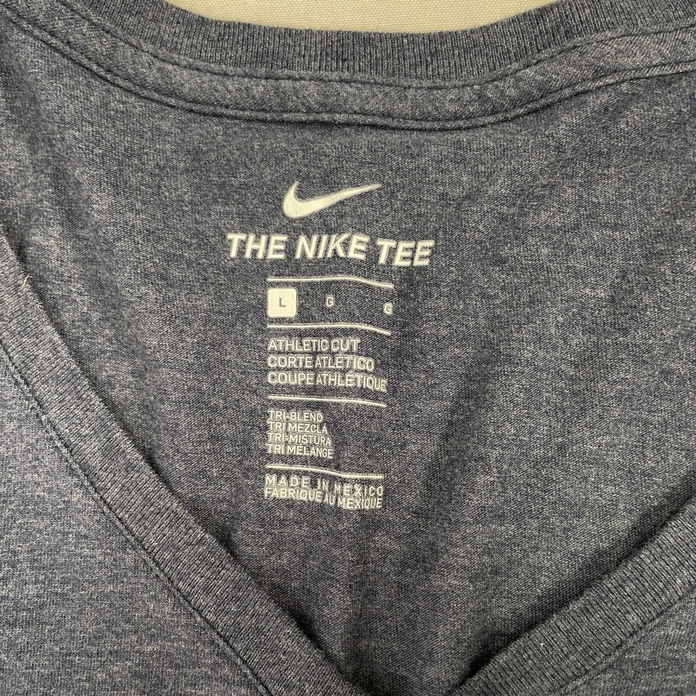 Team USA Olympics Nike Heather Blue Tri-Blend Athletic Cut T-Shirt Women's LARGE - Picture 7 of 9